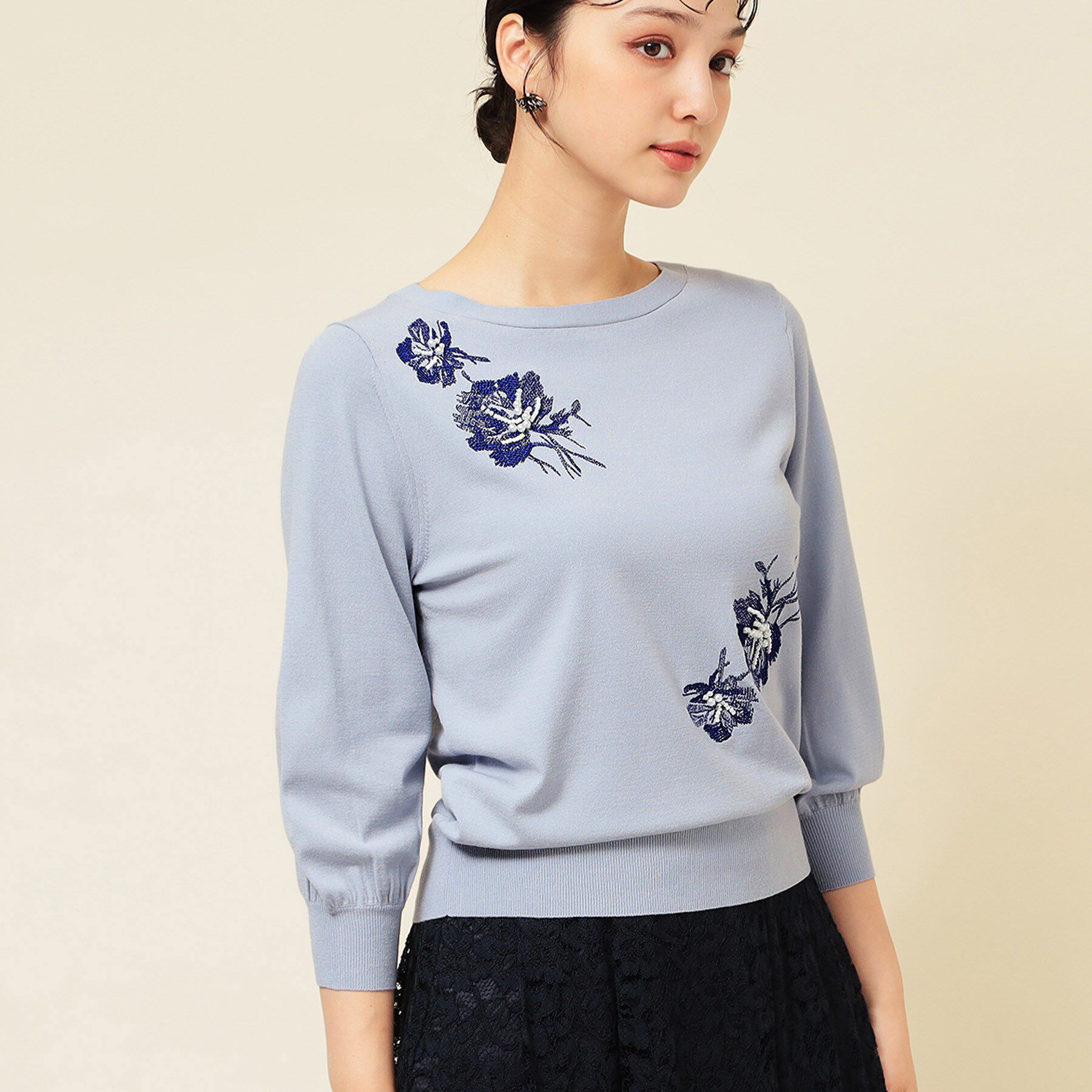 SunaUna「【SS～Lサイズ展開／手刺繍】クラフトニット」|ニット・セーター|