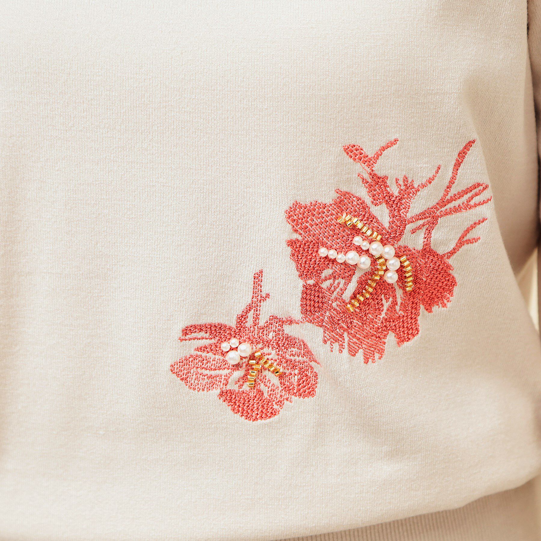 SunaUna「【SS～Lサイズ展開／手刺繍】クラフトニット」|ニット・セーター|