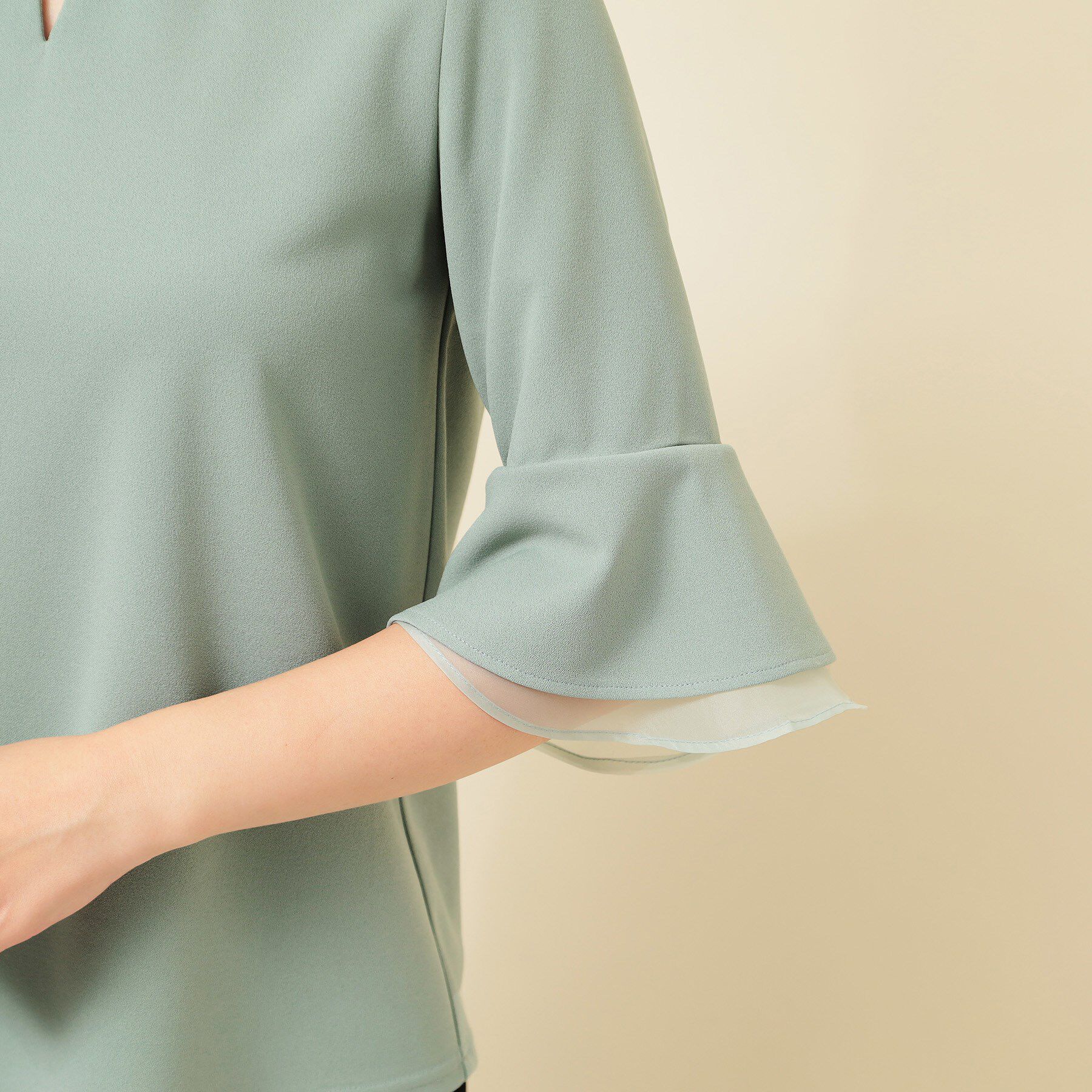 SunaUna「【4色展開／袖ラッフル】プルオーバー」|Tシャツ・カットソー|