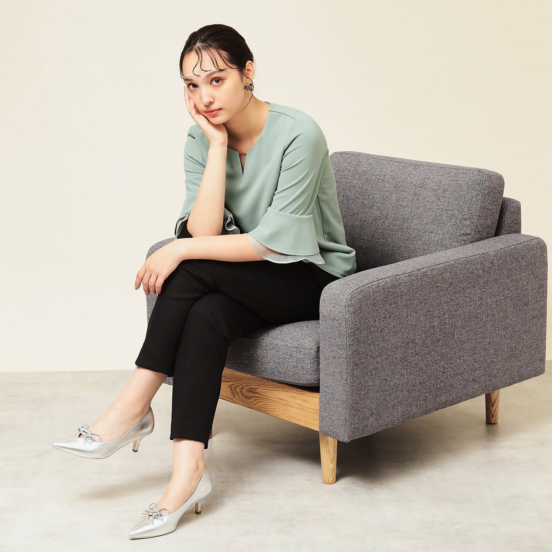 SunaUna「【4色展開／袖ラッフル】プルオーバー」|Tシャツ・カットソー|