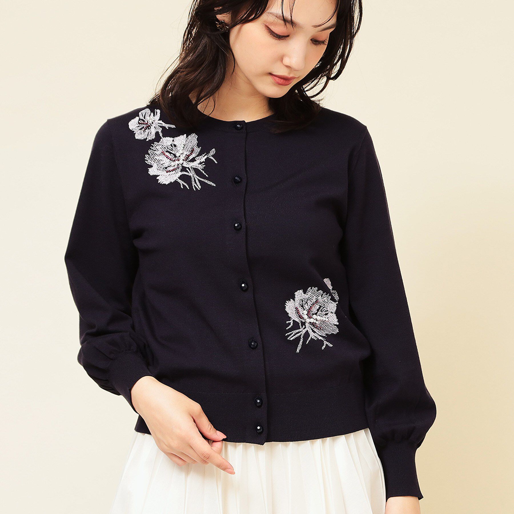 SunaUna「【SS～Lサイズ展開/手刺繍】クラフトカーディガン」|カーディガン|
