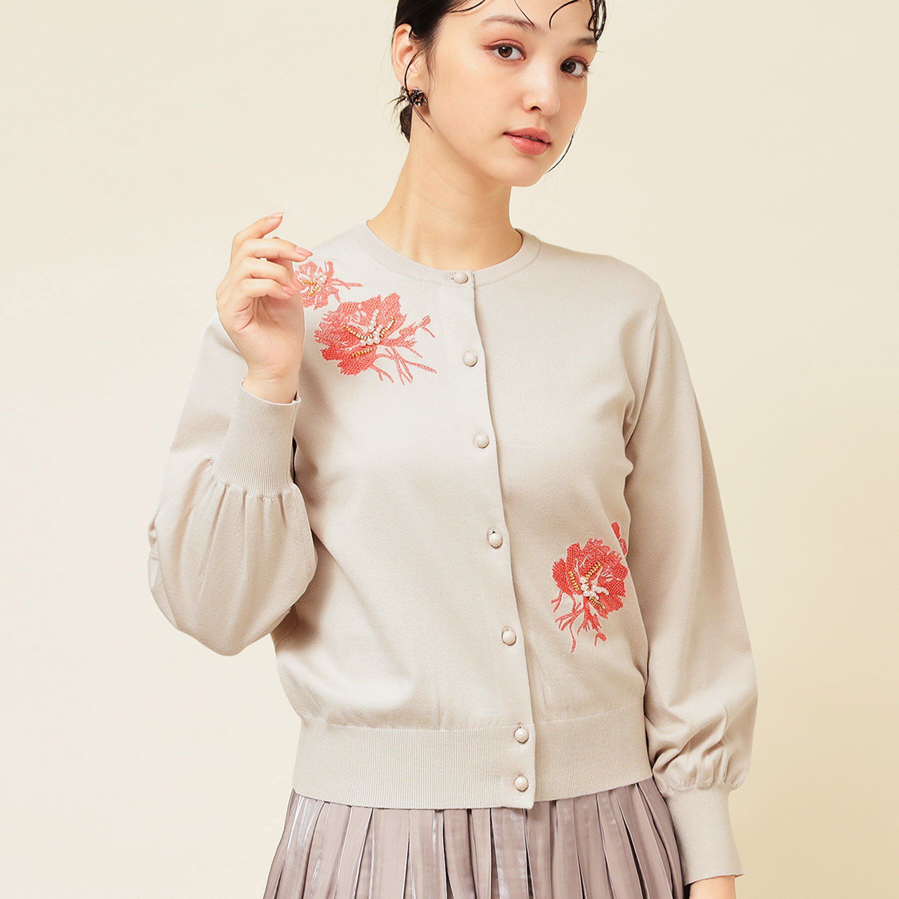 SunaUna「【SS～Lサイズ展開/手刺繍】クラフトカーディガン」|カーディガン|