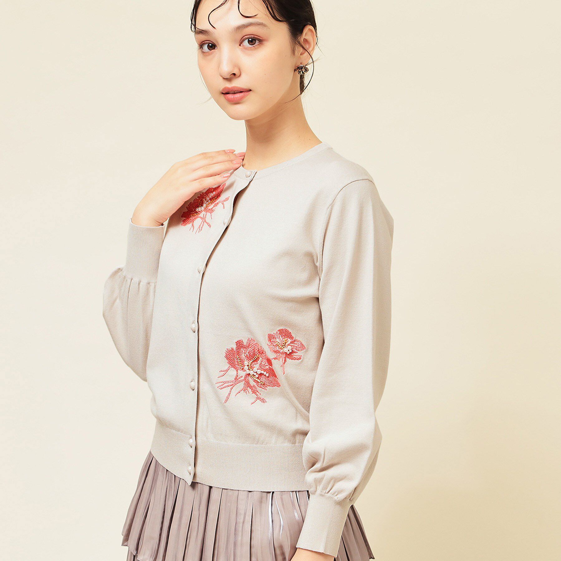 SunaUna「【SS～Lサイズ展開/手刺繍】クラフトカーディガン」|カーディガン|