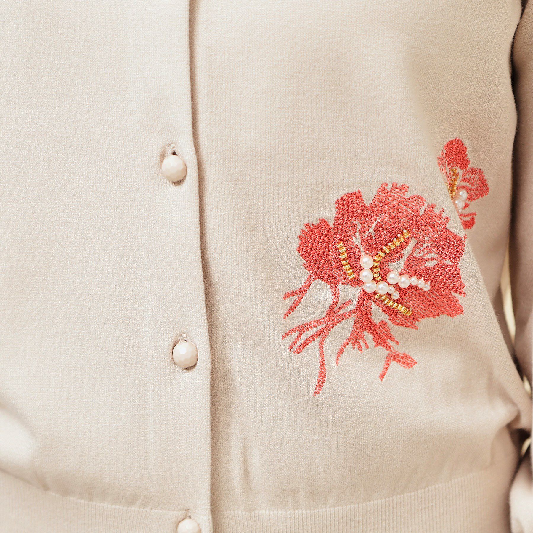 SunaUna「【SS～Lサイズ展開/手刺繍】クラフトカーディガン」|カーディガン|