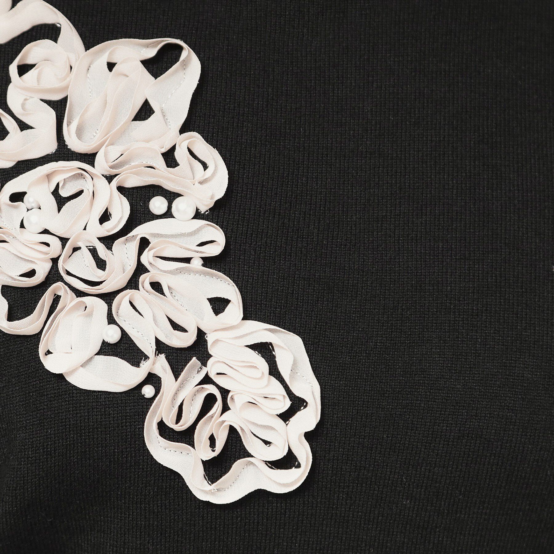 SunaUna「【SS～Lサイズ展開／チュール刺繍】クラフトニット」|ニット・セーター|