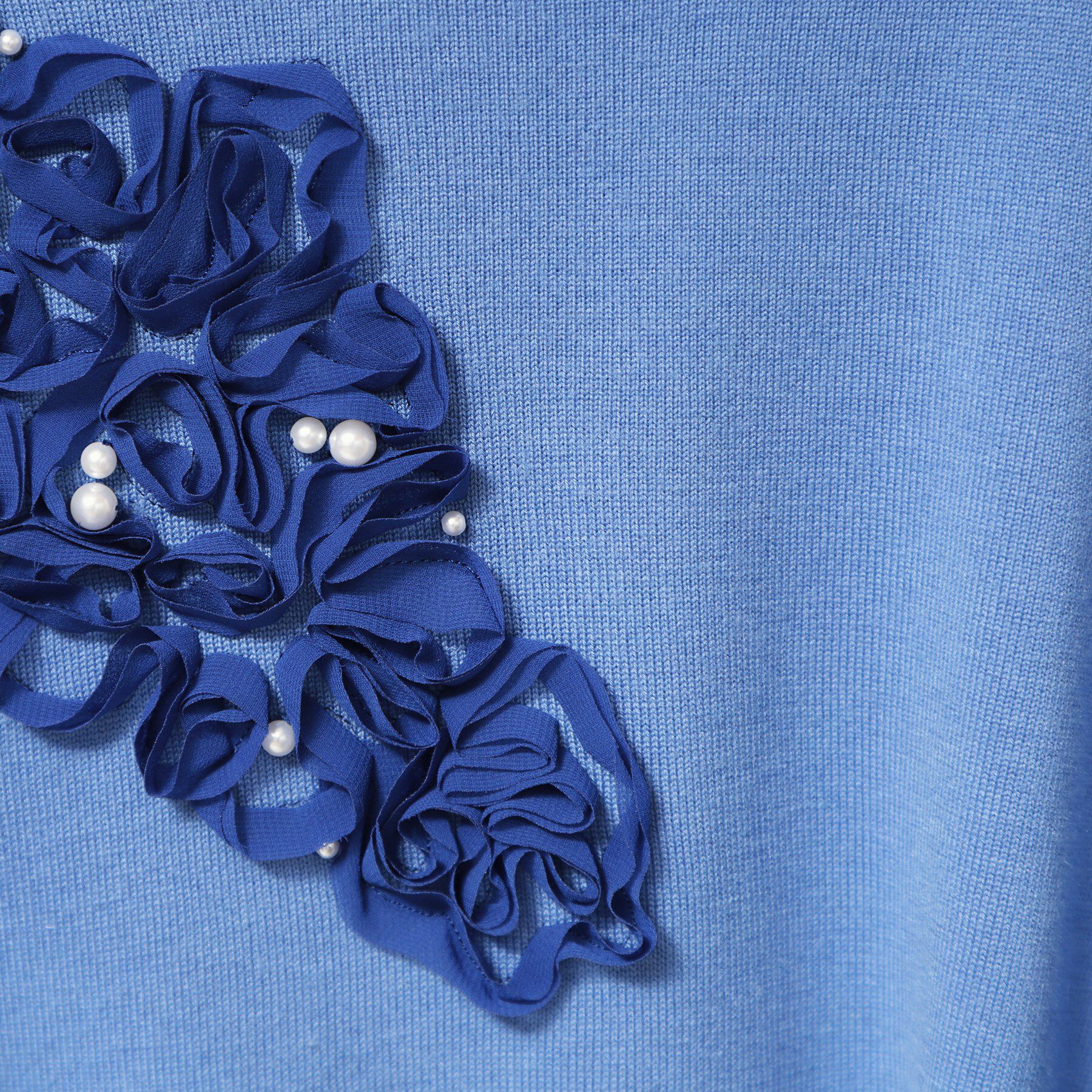 SunaUna「【SS～Lサイズ展開／チュール刺繍】クラフトニット」|ニット・セーター|