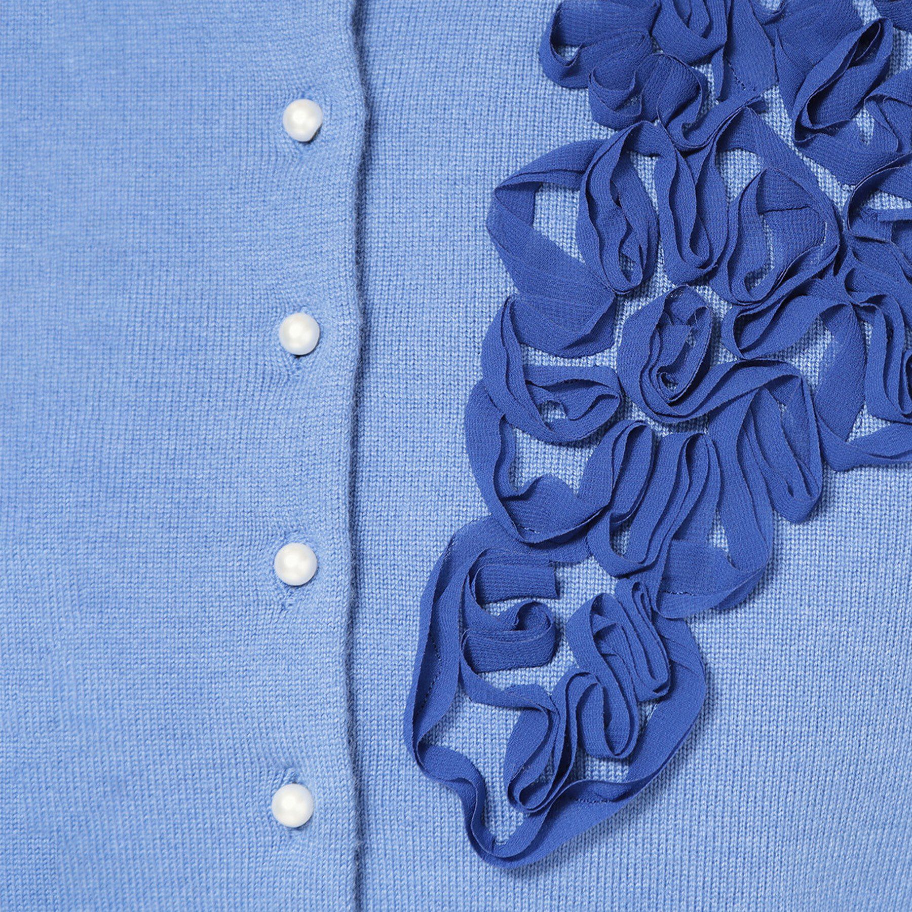 SunaUna「【SS～Lサイズ展開／チュール刺繍】クラフトニット」|カーディガン|