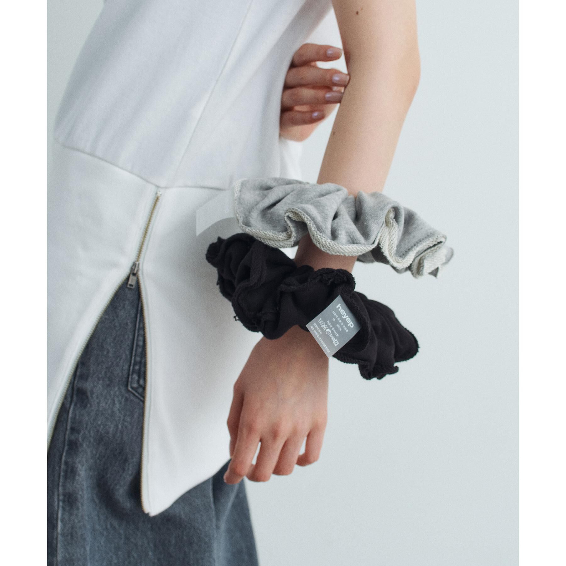 CODE A「heyep｜Sweat Fabric Scrunchie－Medium」|その他|グレー(012)