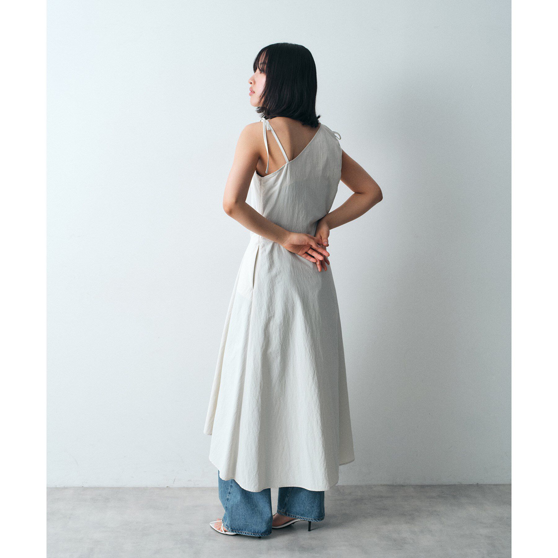 CODE A「asymmetry ribbon one－piece」|ワンピース|