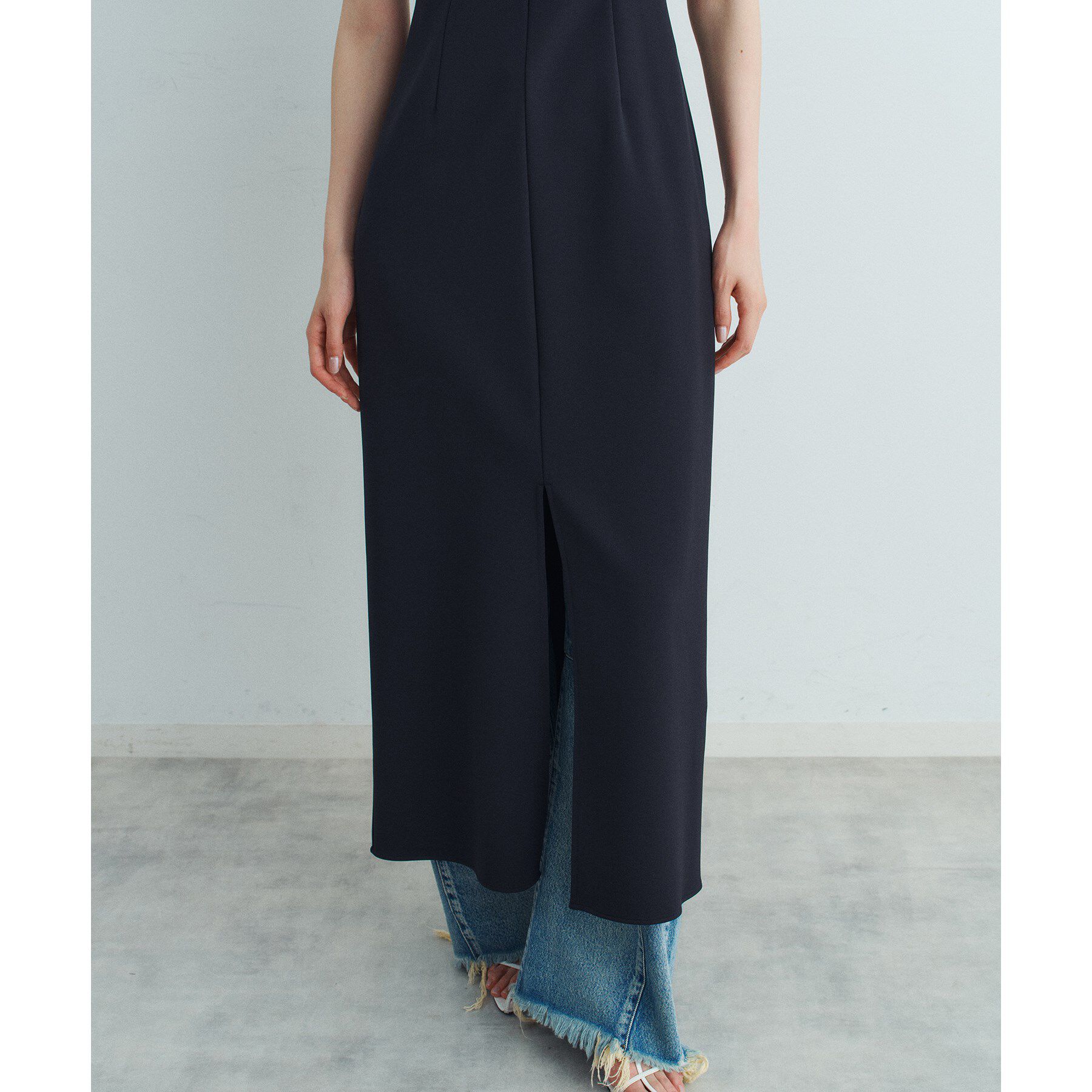 CODE A「slit jersey dress」|ワンピース|