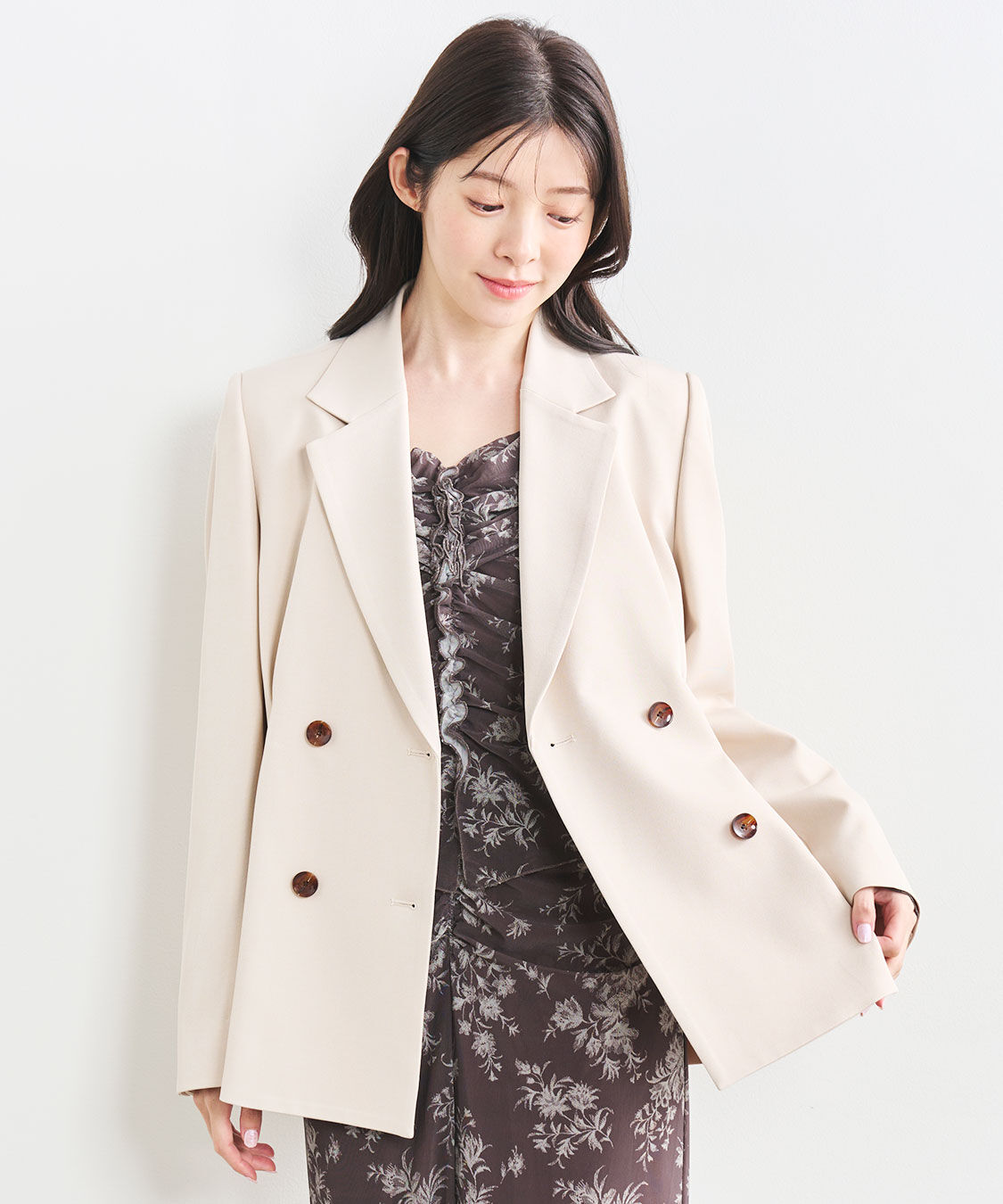 COCO DEAL「フォルムタックテーラードジャケット」|テーラードジャケット|