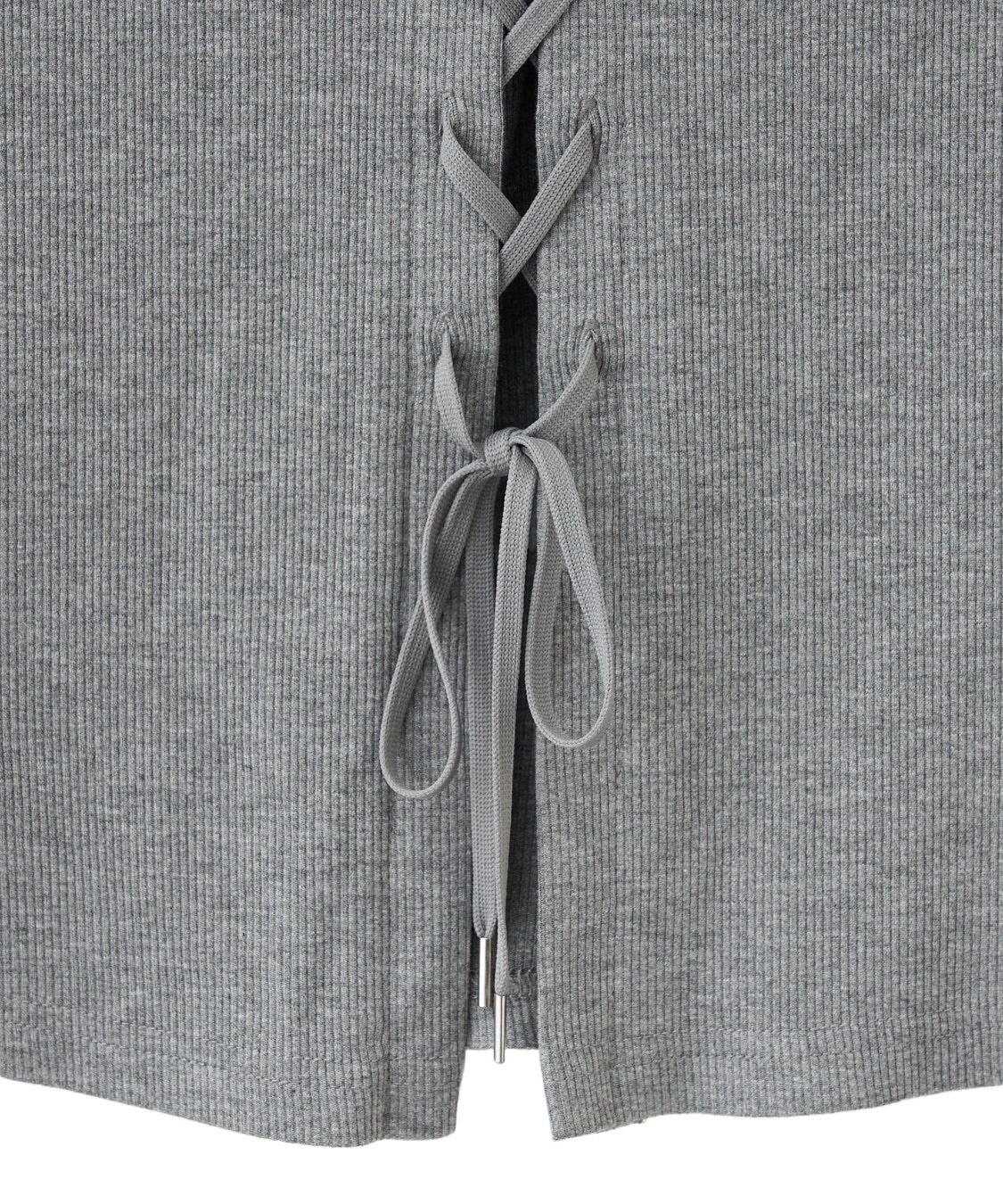 COCO DEAL「レースアップ前後2WAYリブトップス」|Tシャツ・カットソー|