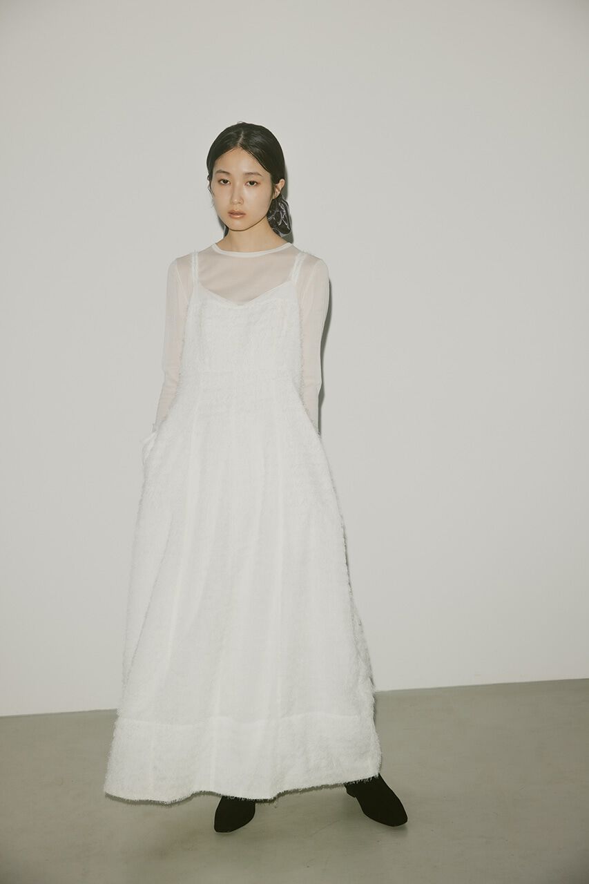 STYLEMIXER「フリンジパネルキャミワンピース」|ワンピース|WHT