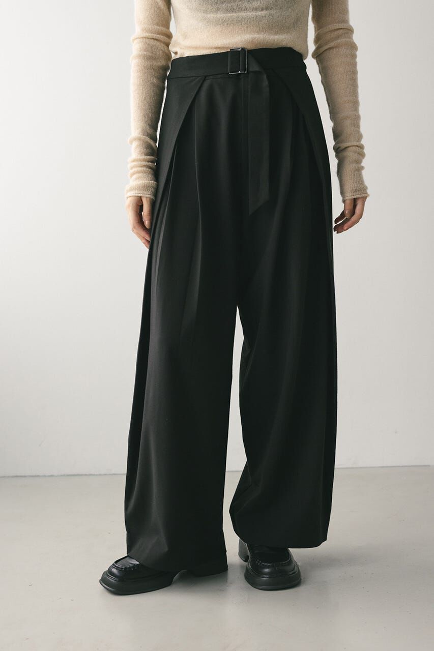 STYLEMIXER「ウエストデザインサイドラップパンツ」|その他|BLK