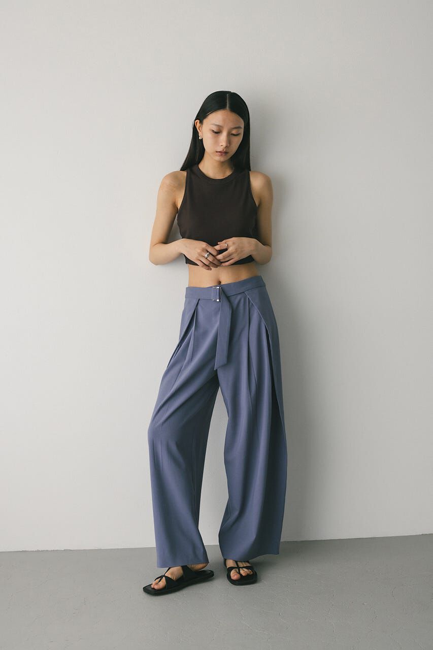 STYLEMIXER「ウエストデザインサイドラップパンツ」|その他|SAX