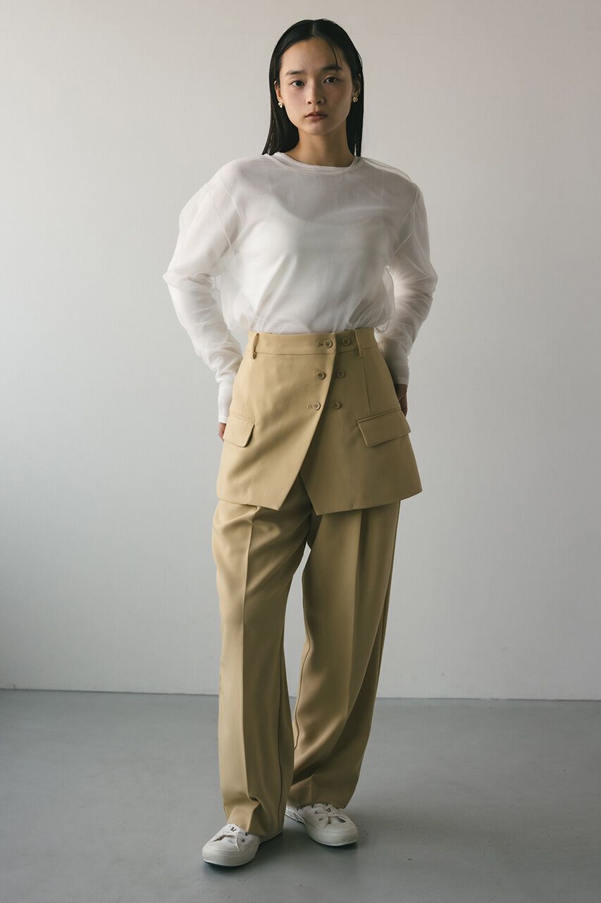 STYLEMIXER「2ピースシアーレイヤードニット」|ニット・セーター|WHT