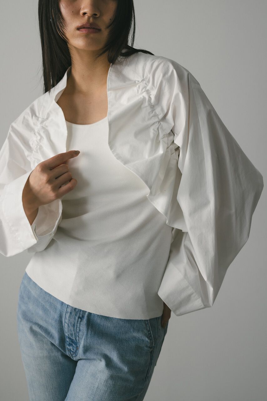 STYLEMIXER「シャーリングフリルジャケット」|ブルゾン・スタジャン|