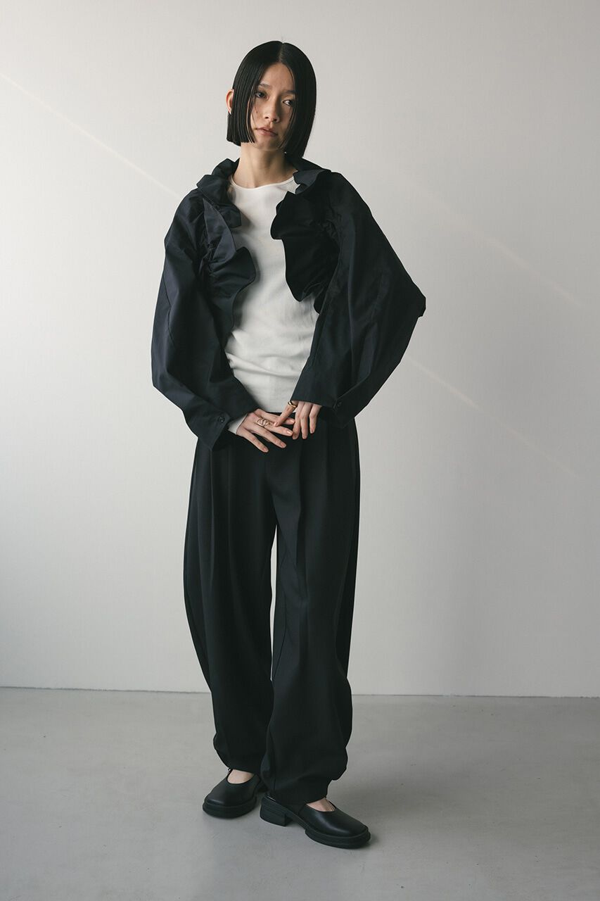 STYLEMIXER「シャーリングフリルジャケット」|ブルゾン・スタジャン|