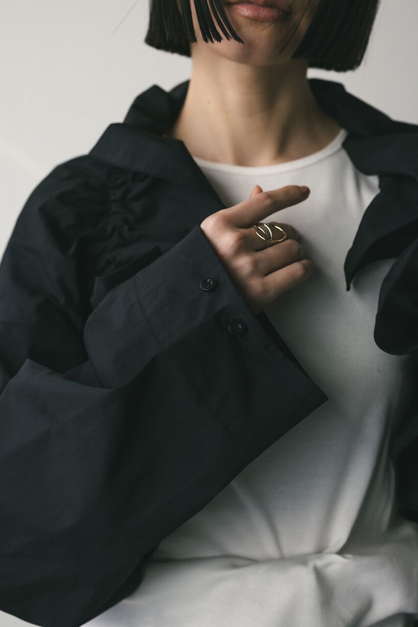 STYLEMIXER「シャーリングフリルジャケット」|ブルゾン・スタジャン|