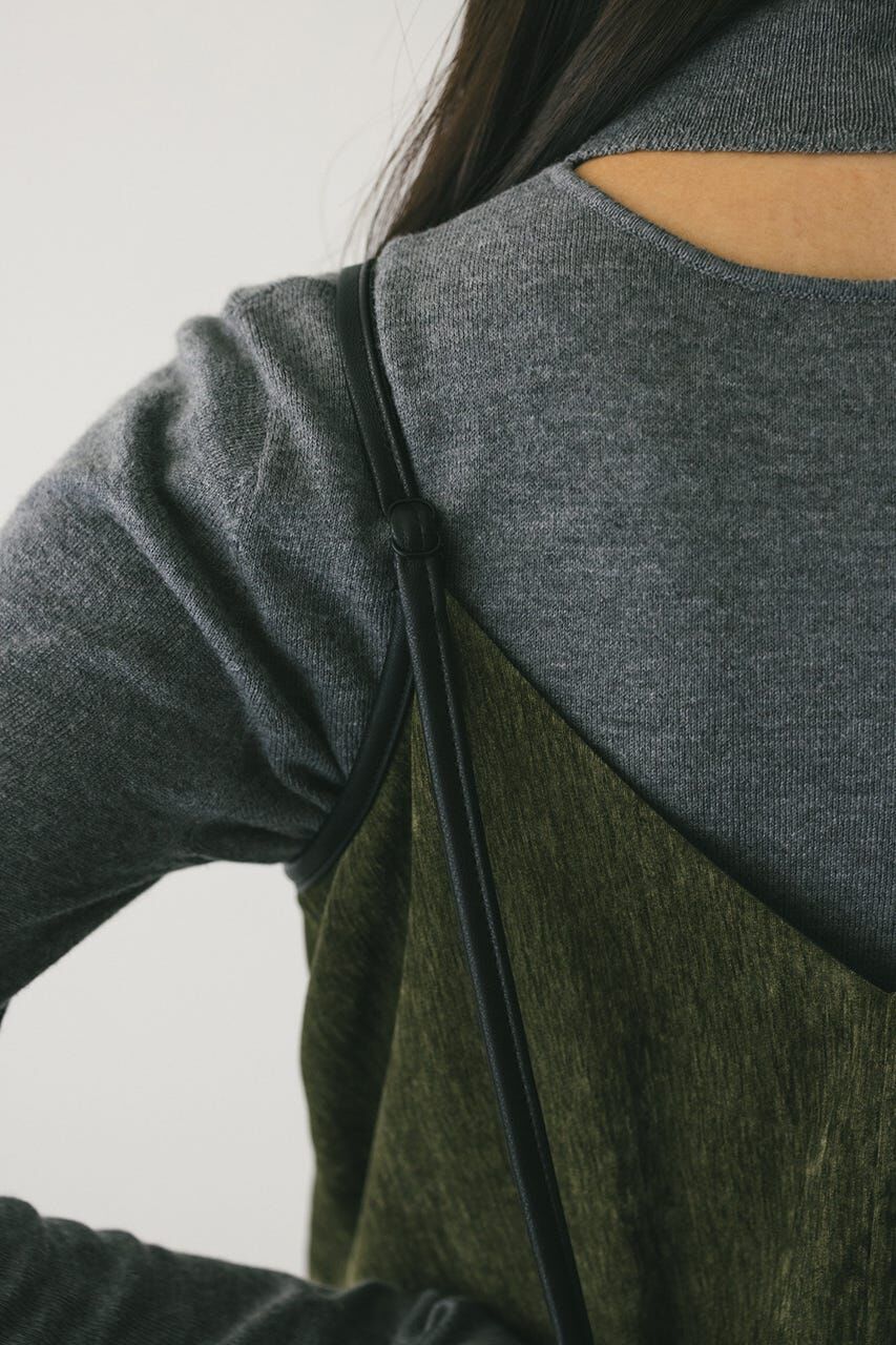 STYLEMIXER「パイピングベロアキャミワンピース」|ワンピース|