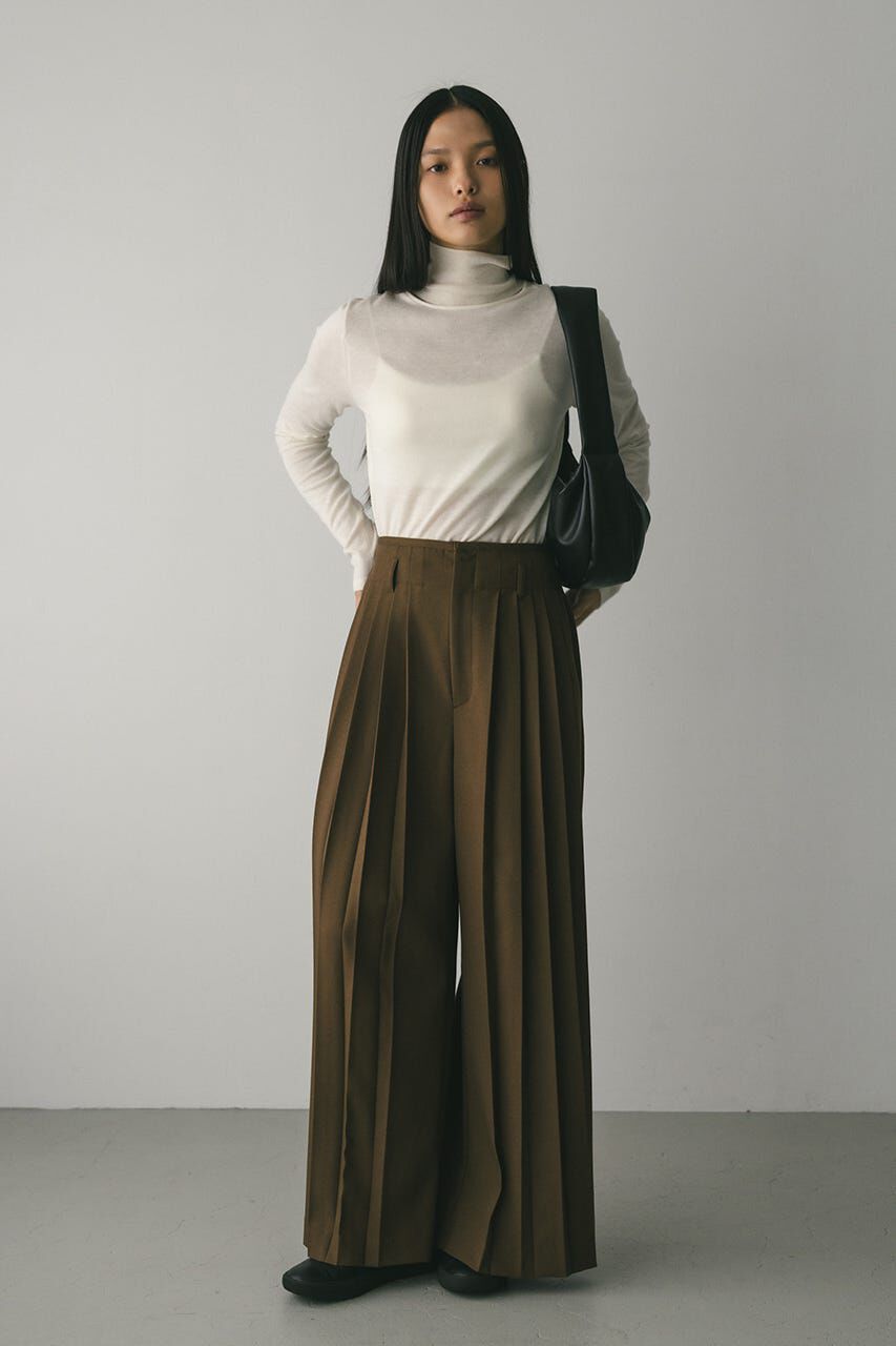 STYLEMIXER「2WAYウォッシャブルハイネックオープンニット」|ニット・セーター|