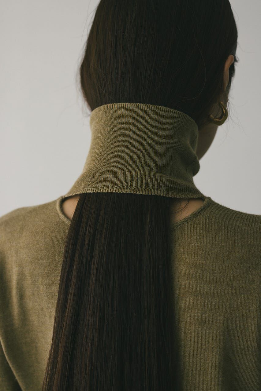 STYLEMIXER「2WAYウォッシャブルハイネックオープンニット」|ニット・セーター|