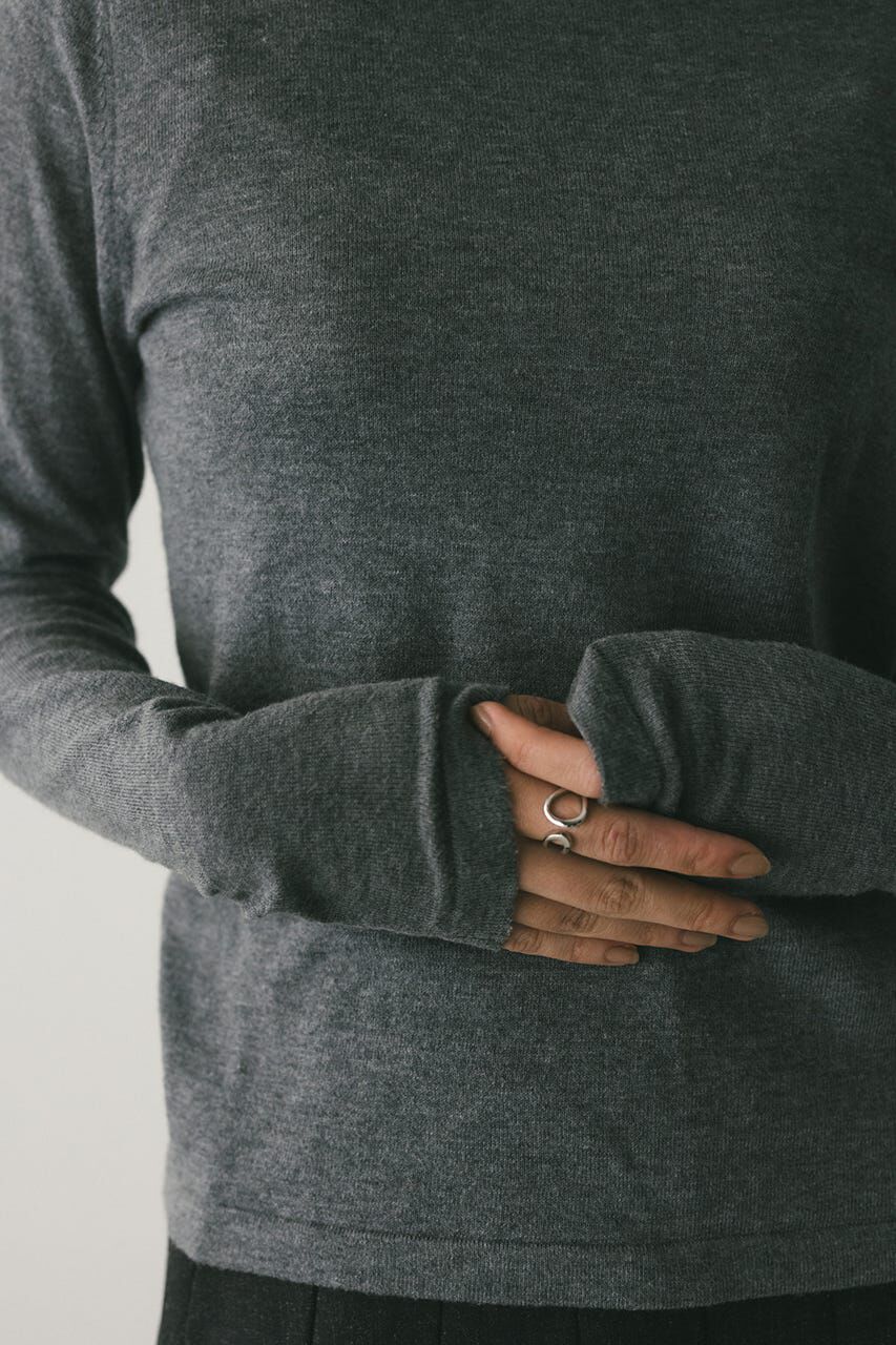 STYLEMIXER「2WAYウォッシャブルハイネックオープンニット」|ニット・セーター|