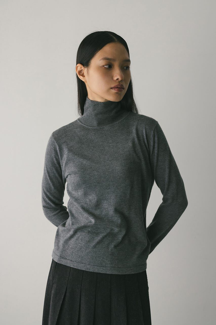 STYLEMIXER「2WAYウォッシャブルハイネックオープンニット」|ニット・セーター|