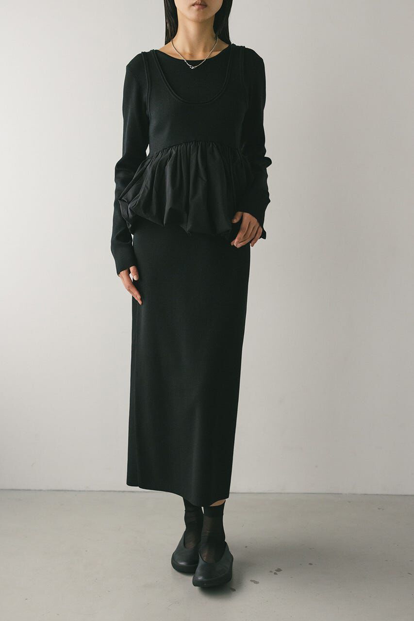 STYLEMIXER「2ピースバルーンペプラムニットワンピース」|ワンピース|