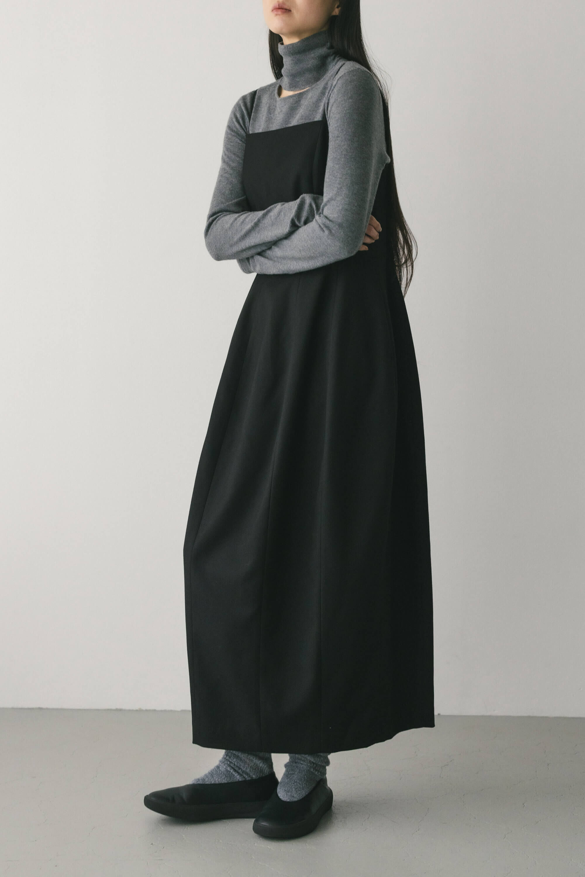 STYLEMIXER「フォルムパターンキャミワンピース」|ワンピース|BLK