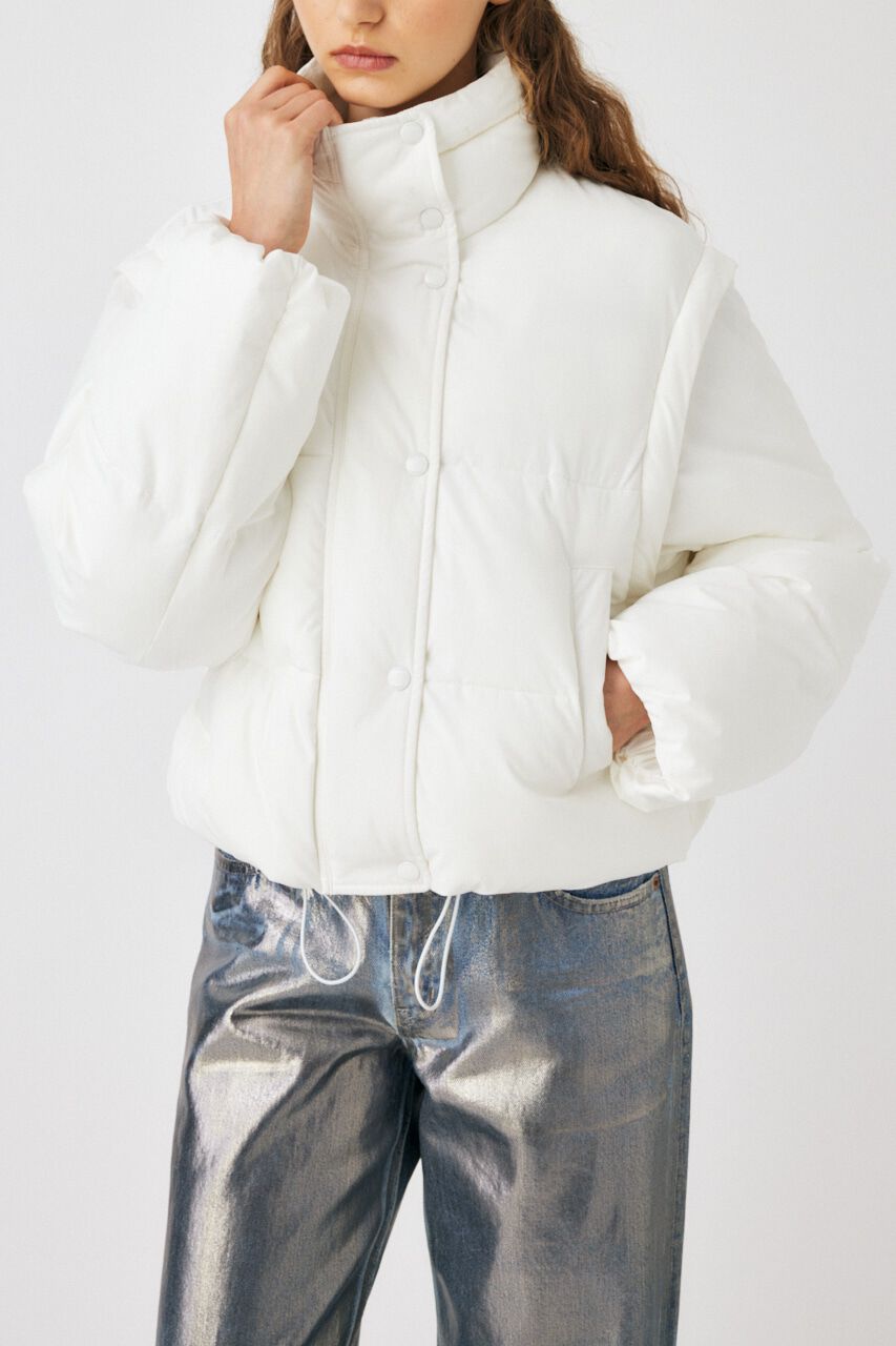 MOUSSY「CROPPED PUFFER DETACHABLE ジャケット」|その他|