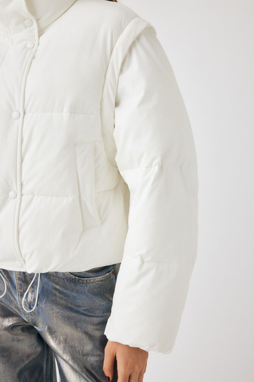 MOUSSY「CROPPED PUFFER DETACHABLE ジャケット」|その他|