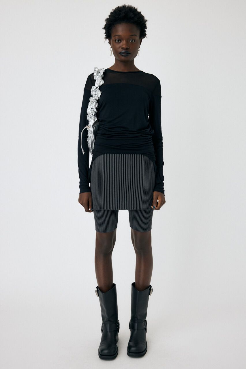 MOUSSY「SHEER LAYERED LS トップス」|Tシャツ・カットソー|