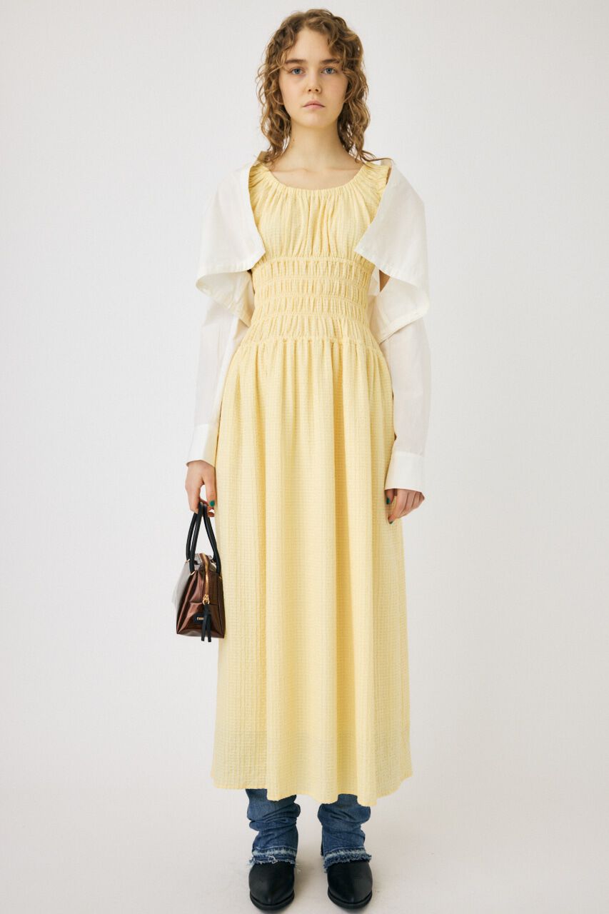 MOUSSY「SUCKER CHECK GATHER ドレス」|ワンピース|