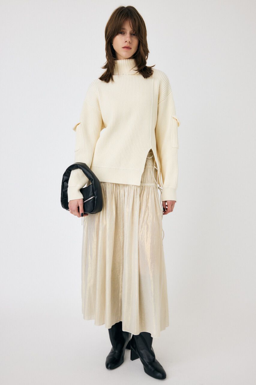 MOUSSY「SLIT ハイネックセーター」|ニット・セーター|