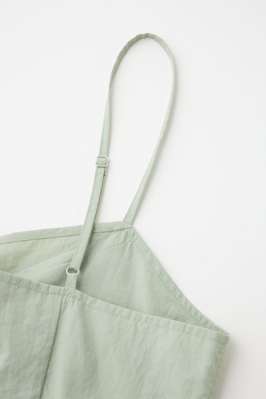 MOUSSY「FRONT ZIP NYLON キャミドレス」|ワンピース|