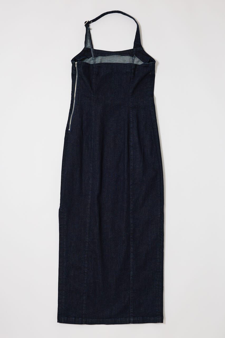 MOUSSY「HALTER STRAP デニムドレス」|ワンピース|