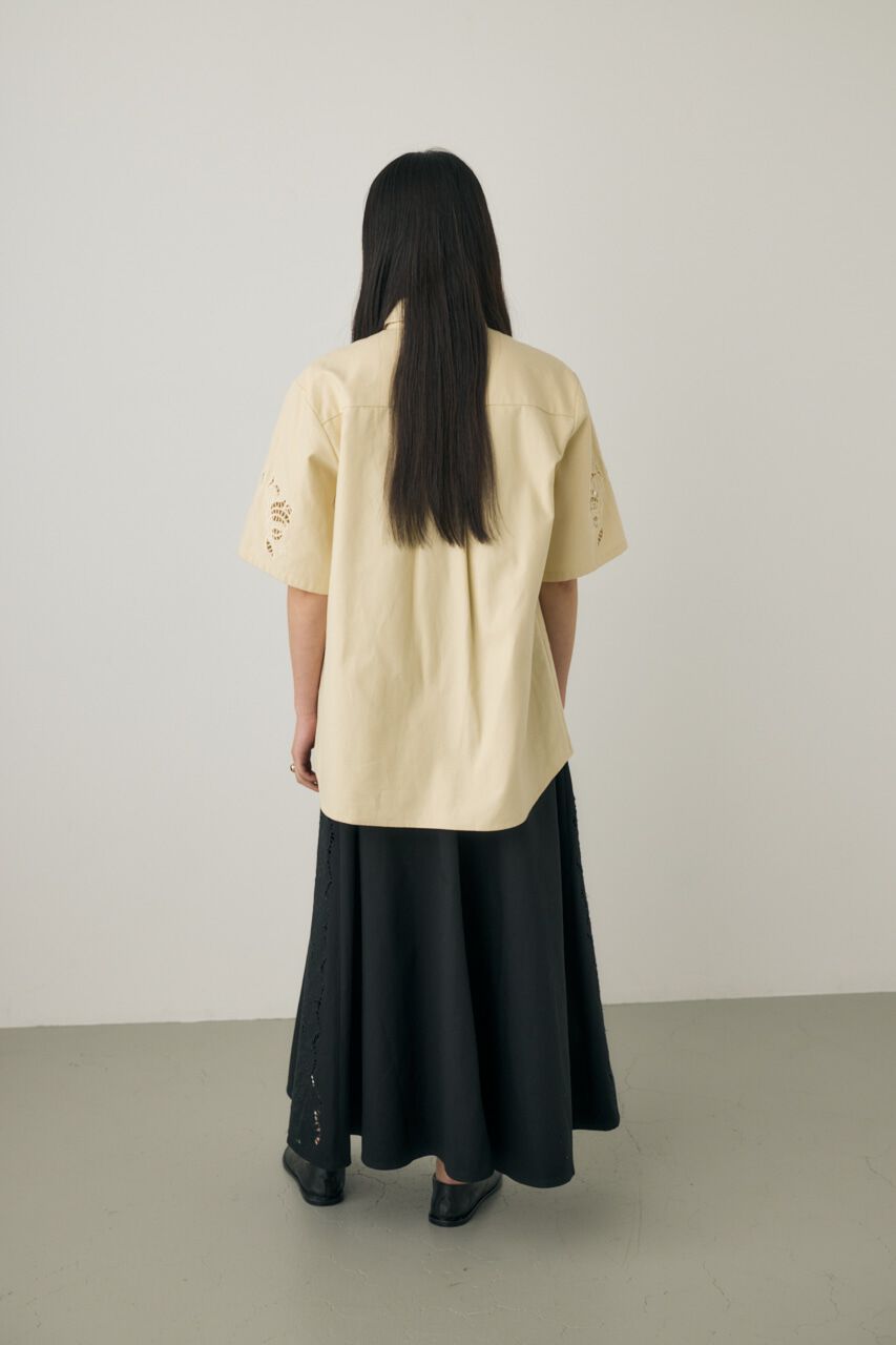 MOUSSY「カットワーク刺繍オーバーシャツ　オーガニックコットン使用」|シャツ・ブラウス|