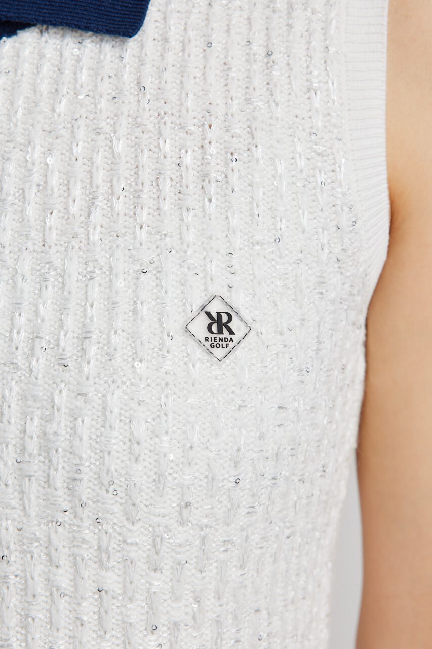 rienda「シャイニーツイードペプラムニットTOP」|ニット・セーター|