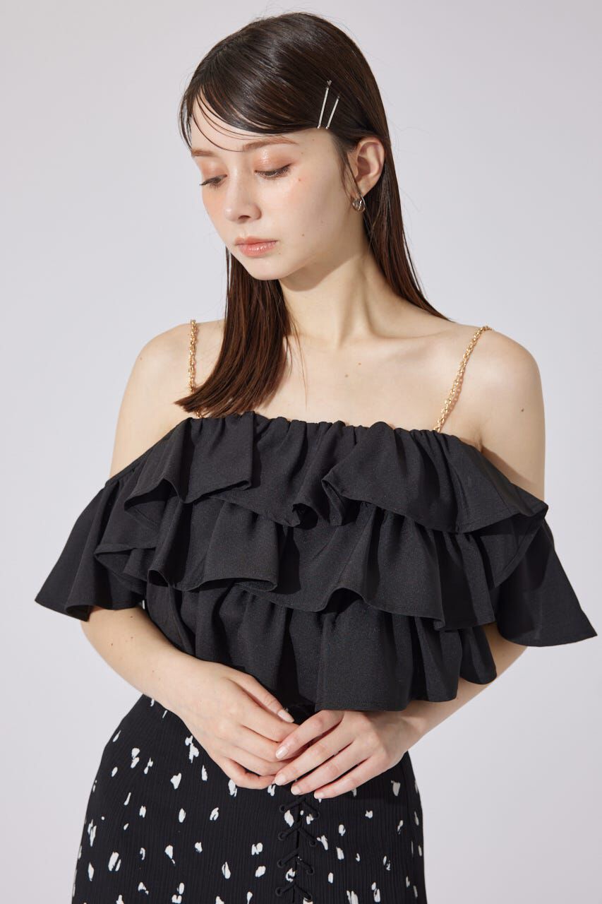 rienda「フリル2WAYオフショルブラウス」|シャツ・ブラウス|