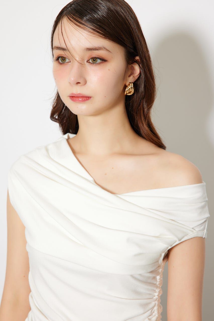 rienda「カシュクールサイドドロストトップス」|Tシャツ・カットソー|