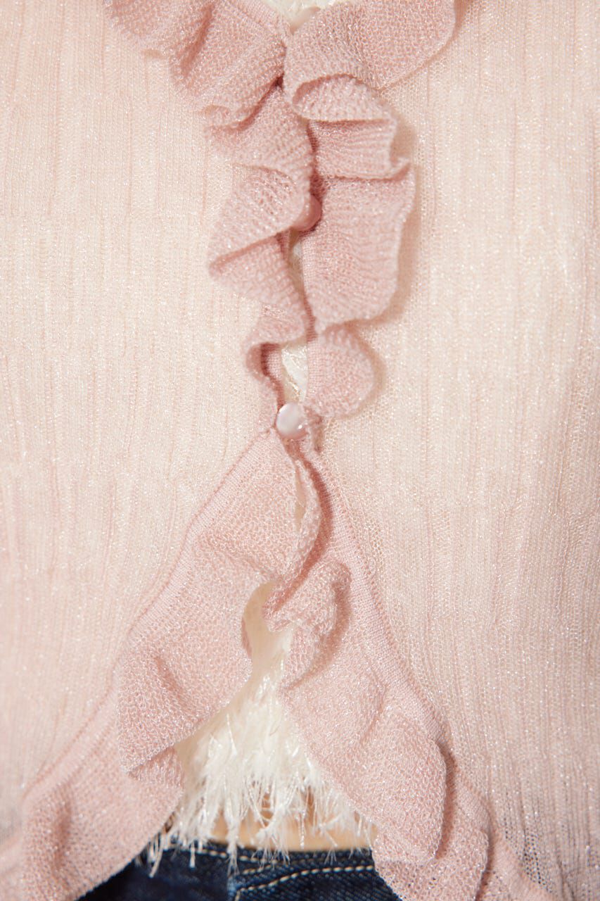 rienda「シアーフリルショートカーディガン」|カーディガン|