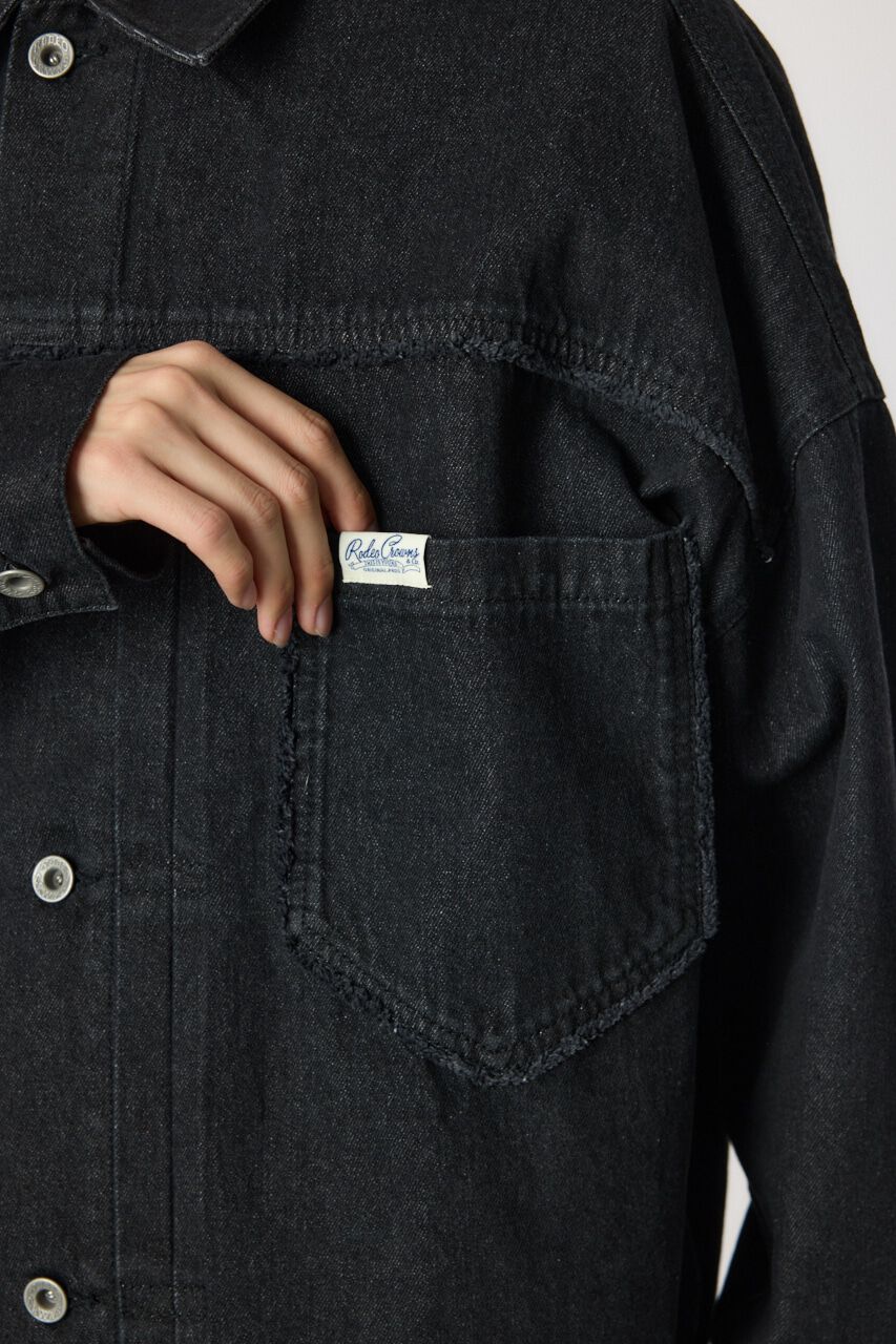 RODEO CROWNS「フリンジワイドデニムジャケット」|デニムジャケット|