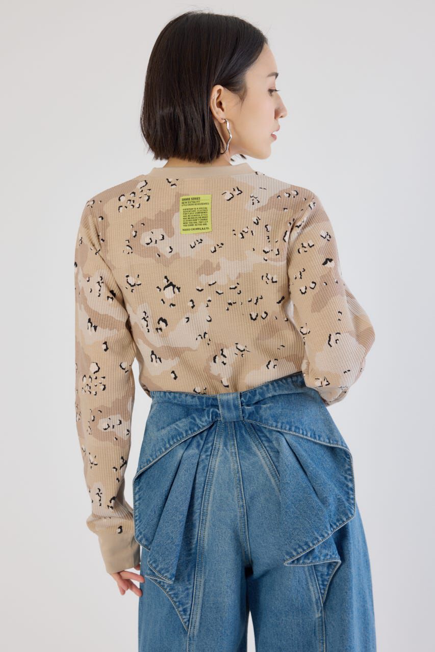 RODEO CROWNS「SHARE パターンワッフルトップス」|Tシャツ・カットソー|