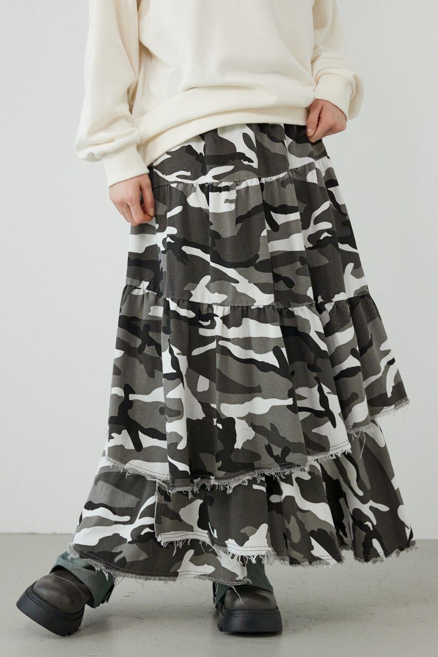 RODEO CROWNS「CAMOランダムティアードスカート」|スカート|