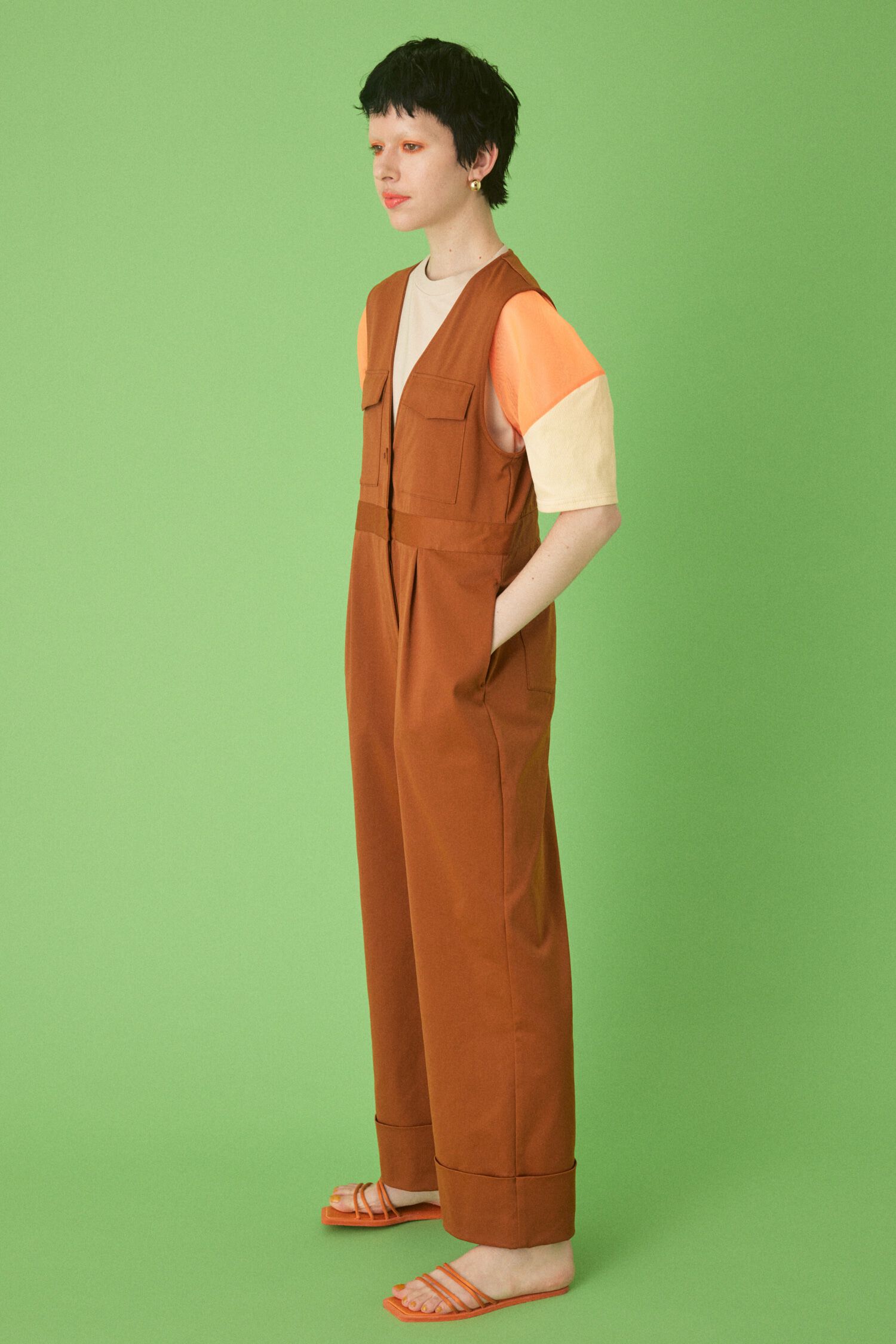 HeRIN.CYE「V neck all in one」|ワンピース|