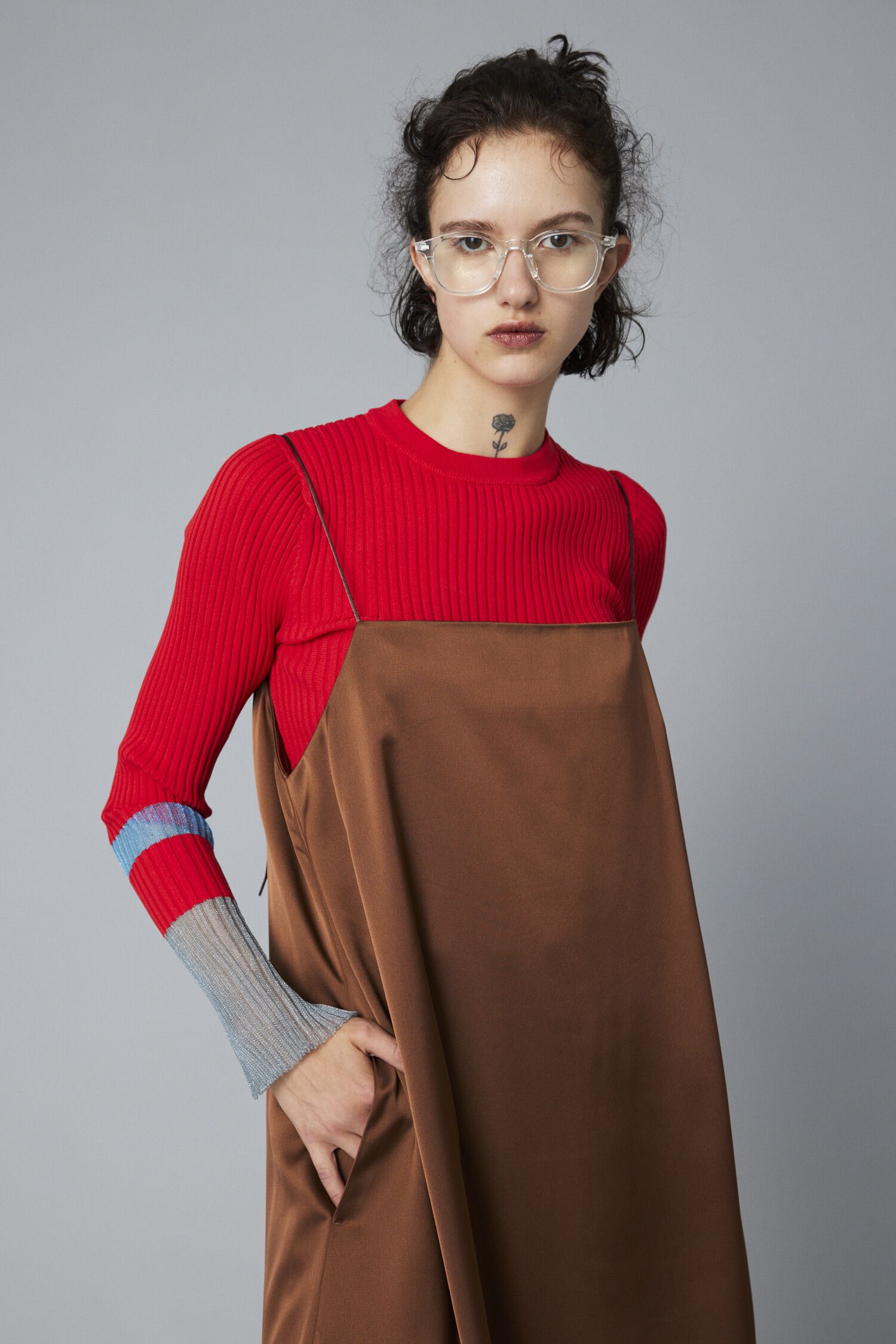 HeRIN.CYE「Back open satin dress」|ワンピース|