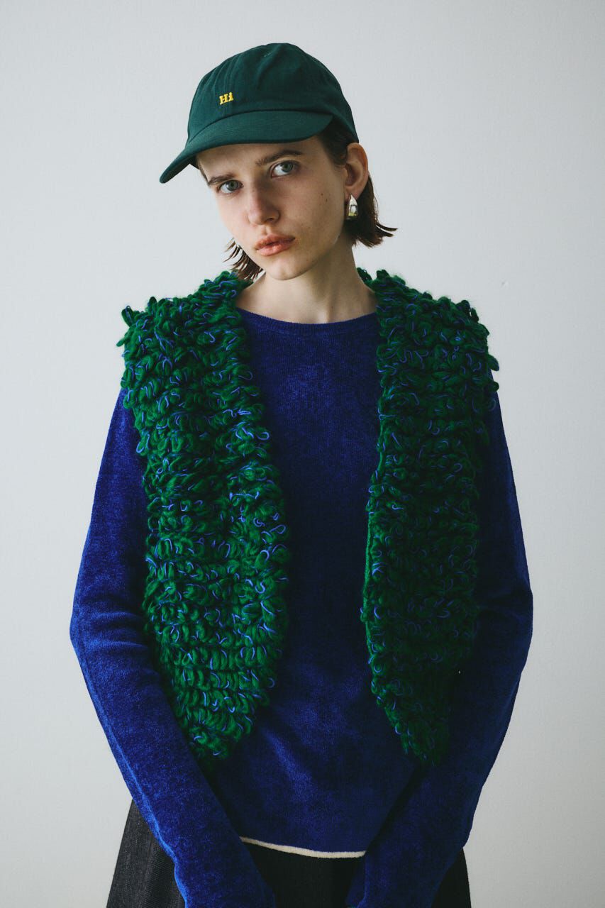 HeRIN.CYE「Pocopoco vest」|ダウンベスト・ベスト|柄GRN5