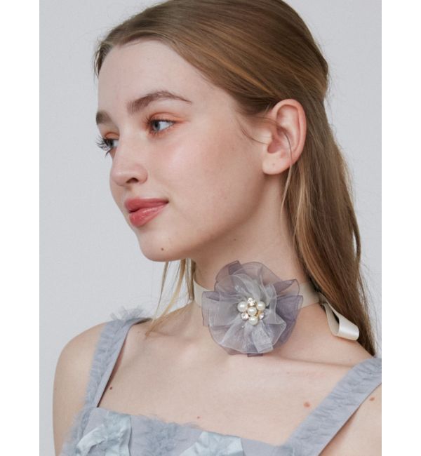 CALNAMUR「SHEER 3D FLOWER 2WAY CHORKER/シアー3Dフラワー2WAYチョーカー」|その他|