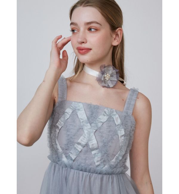 CALNAMUR「SHEER 3D FLOWER 2WAY CHORKER/シアー3Dフラワー2WAYチョーカー」|その他|